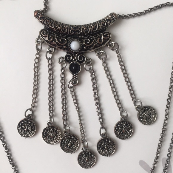 Forever 21 Long Silver Charm Necklace - Picture 2 of 5